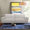 Armen Living Everly Contemporary Sofa in Genuine Dove Gray Leather with Brushed Stainless Steel Legs LCEV3GR - alternate 5